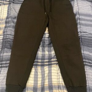 Black Jogger Sweatpants with Elastic Cuffs